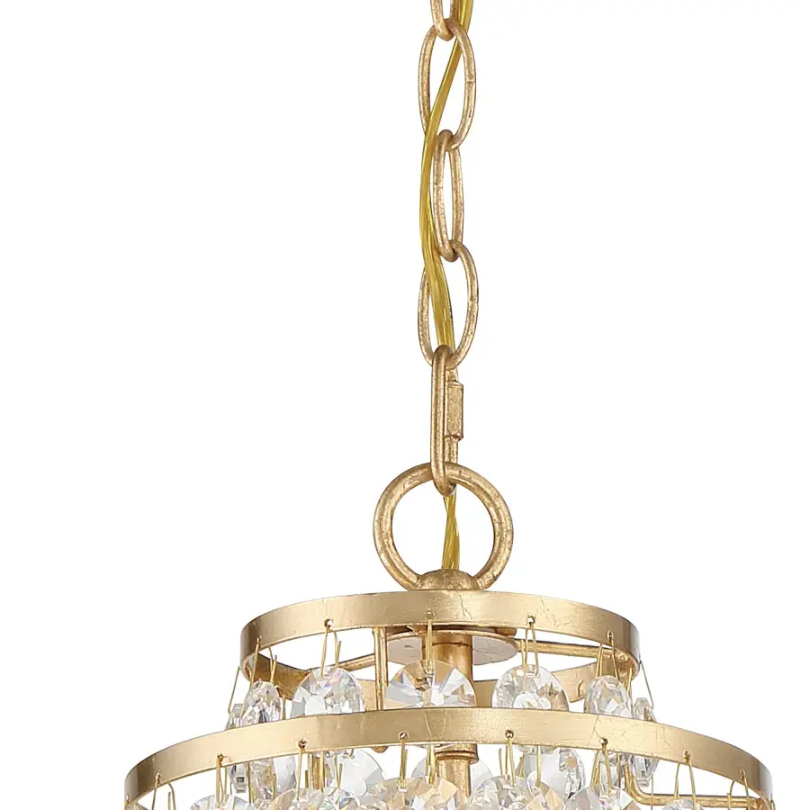 Gabrielle 7" Crystal Chandelier in Antique Gold - Image 4