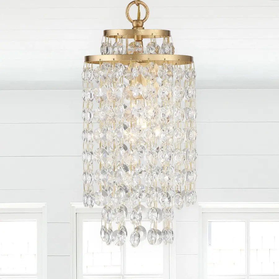 Gabrielle 7" Crystal Chandelier in Antique Gold - Image 6
