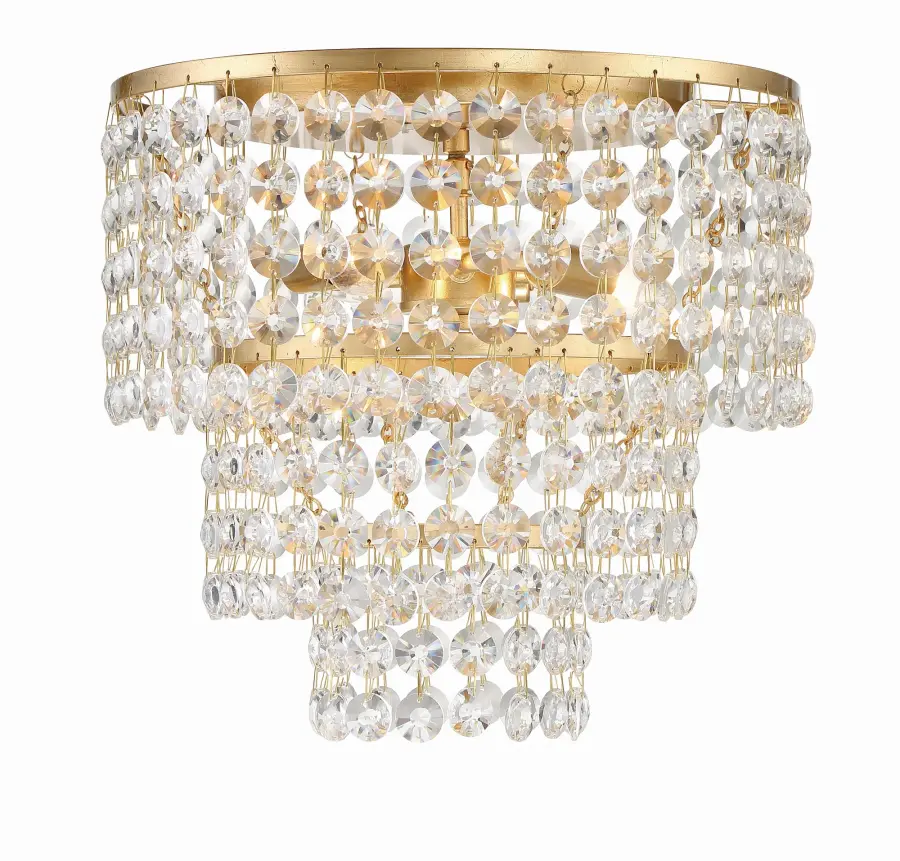 Gabrielle 14" Flush Mount in Antique Gold - Image 1