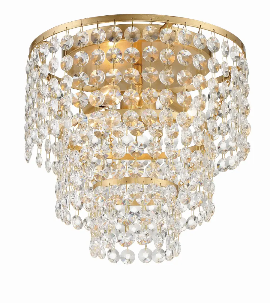 Gabrielle 14" Flush Mount in Antique Gold - Image 2