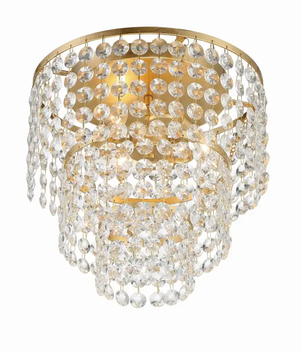 Gabrielle 14" Flush Mount in Antique Gold - Image 3