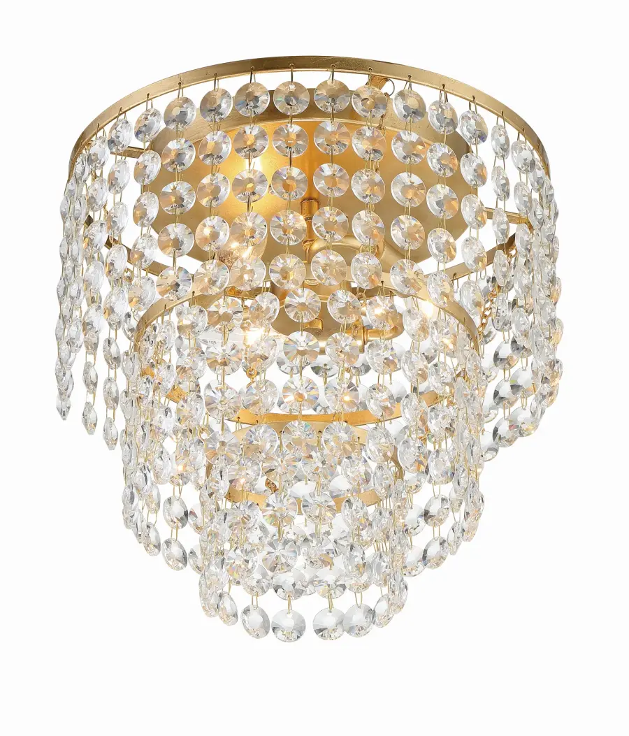 Gabrielle 14" Flush Mount in Antique Gold - Image 3