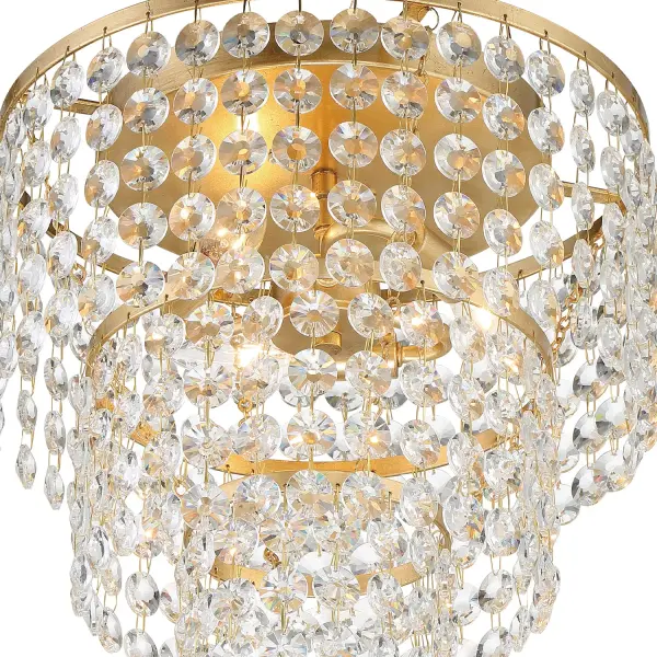 Gabrielle 14" Flush Mount in Antique Gold - Image 4