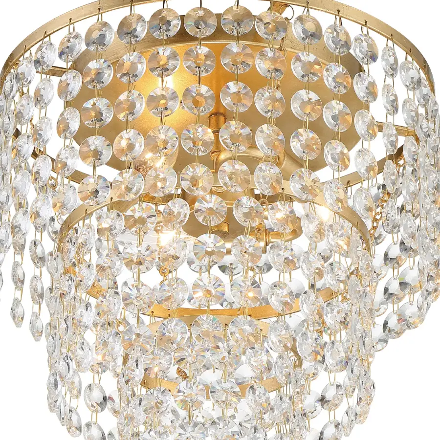 Gabrielle 14" Flush Mount in Antique Gold - Image 4