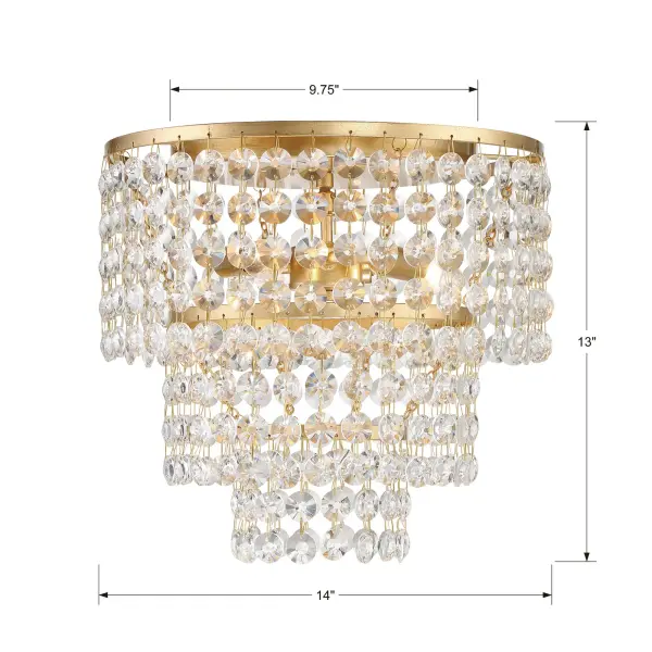 Gabrielle 14" Flush Mount in Antique Gold - Image 5