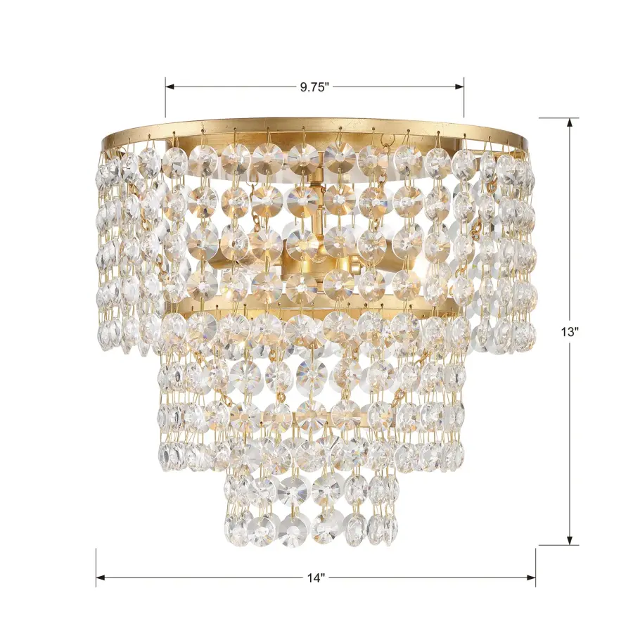 Gabrielle 14" Flush Mount in Antique Gold - Image 5