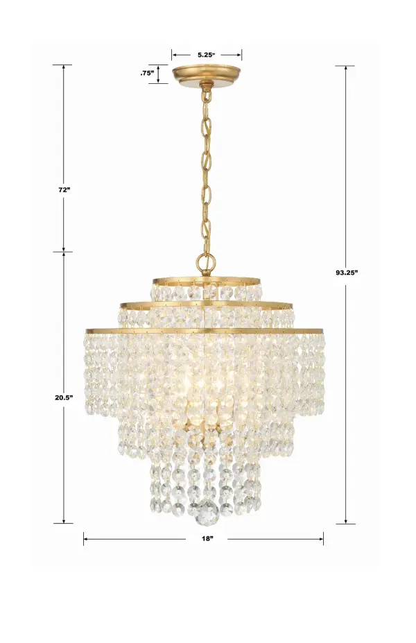Gabrielle 18" Crystal Chandelier - Image 5