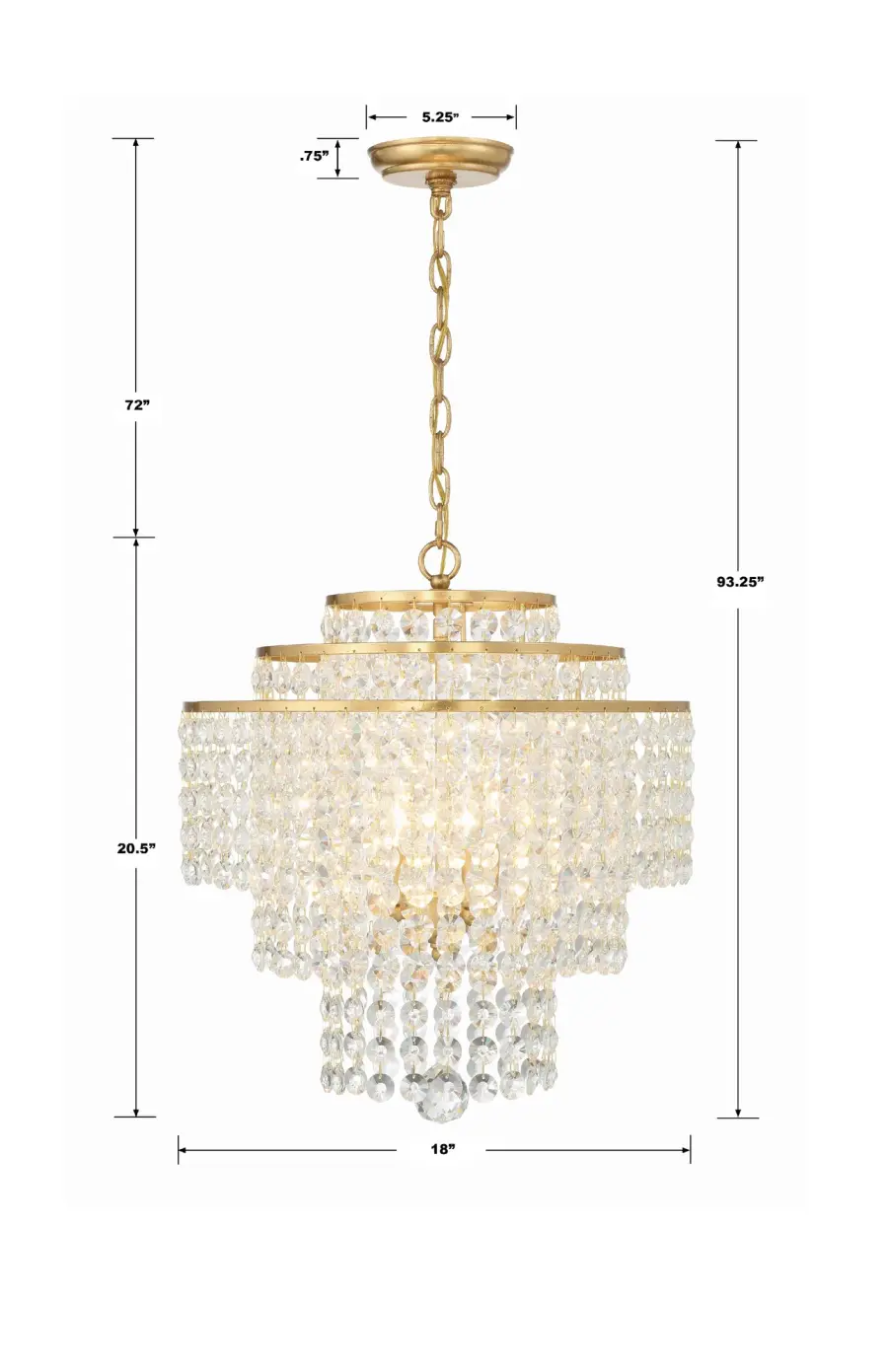 Gabrielle 18" Crystal Chandelier - Image 5