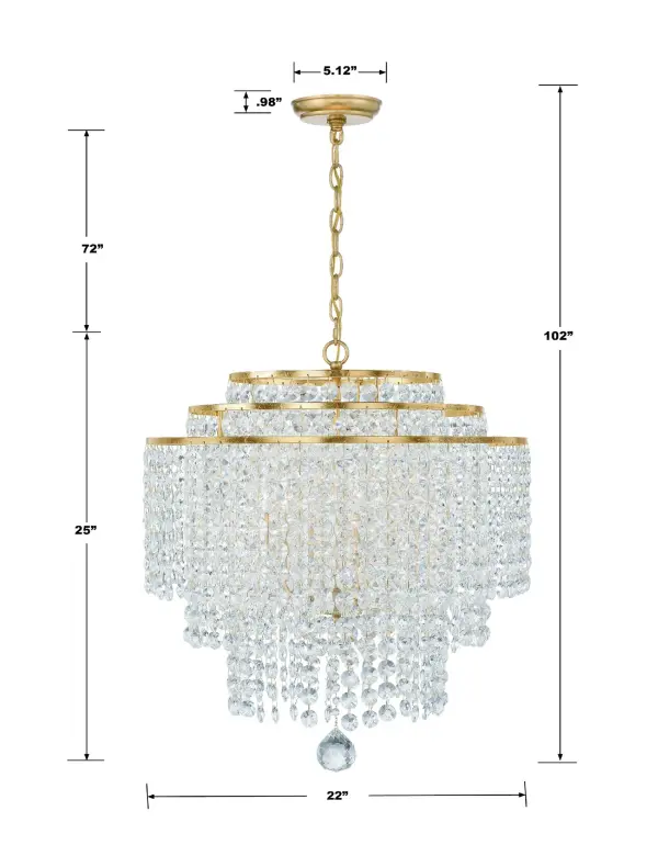 Gabrielle 22" Crystal Chandelier - Image 5