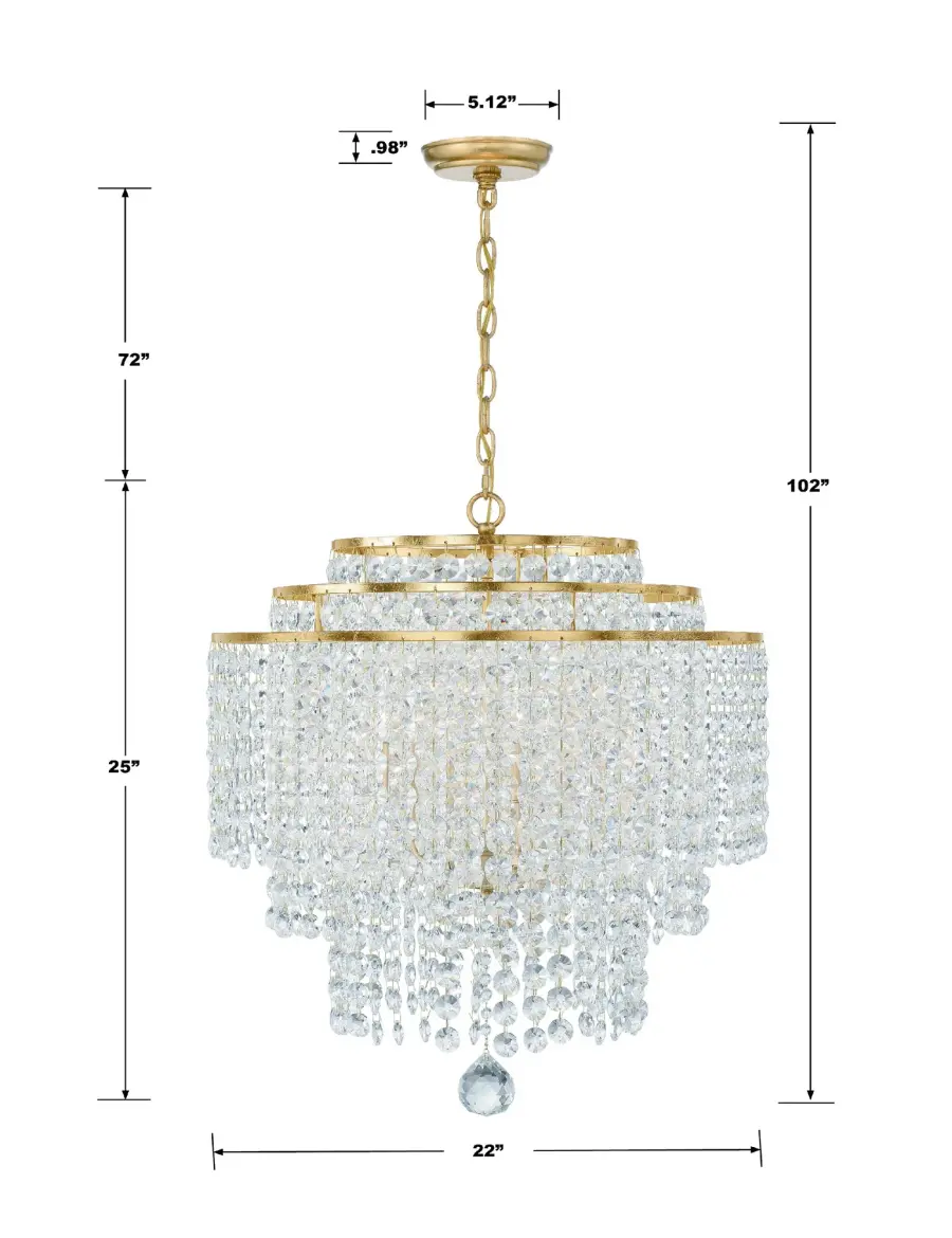 Gabrielle 22" Crystal Chandelier - Image 5