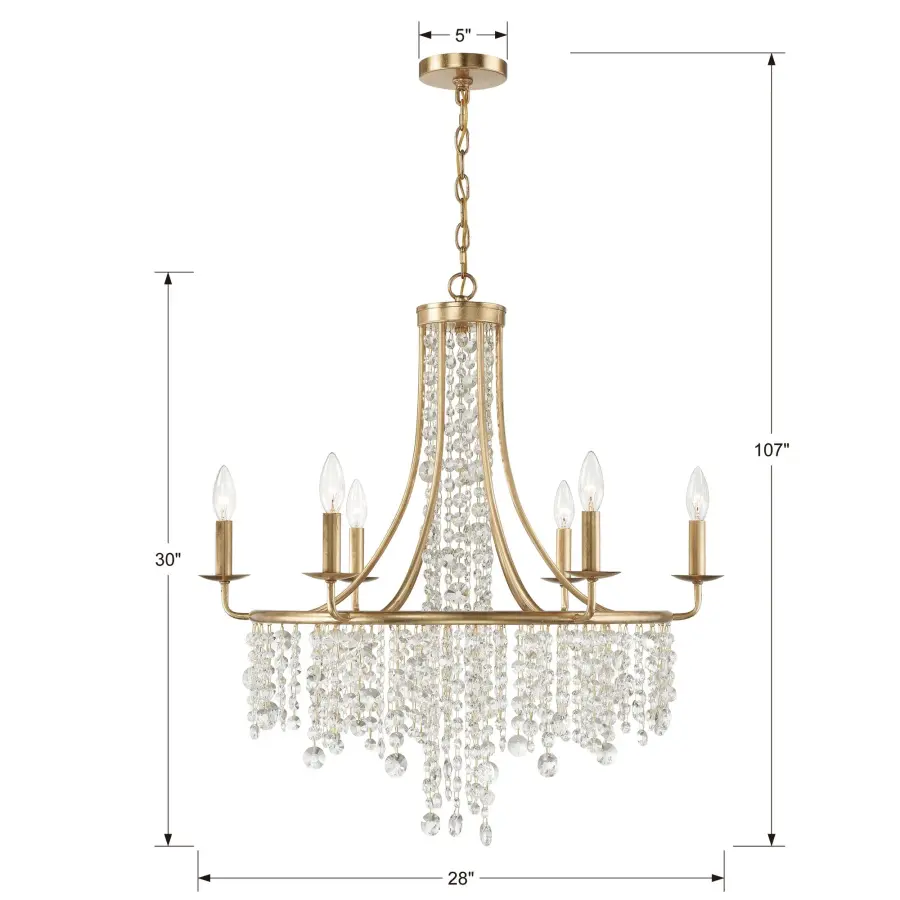 Gabrielle 28" Crystal Chandelier - Image 6