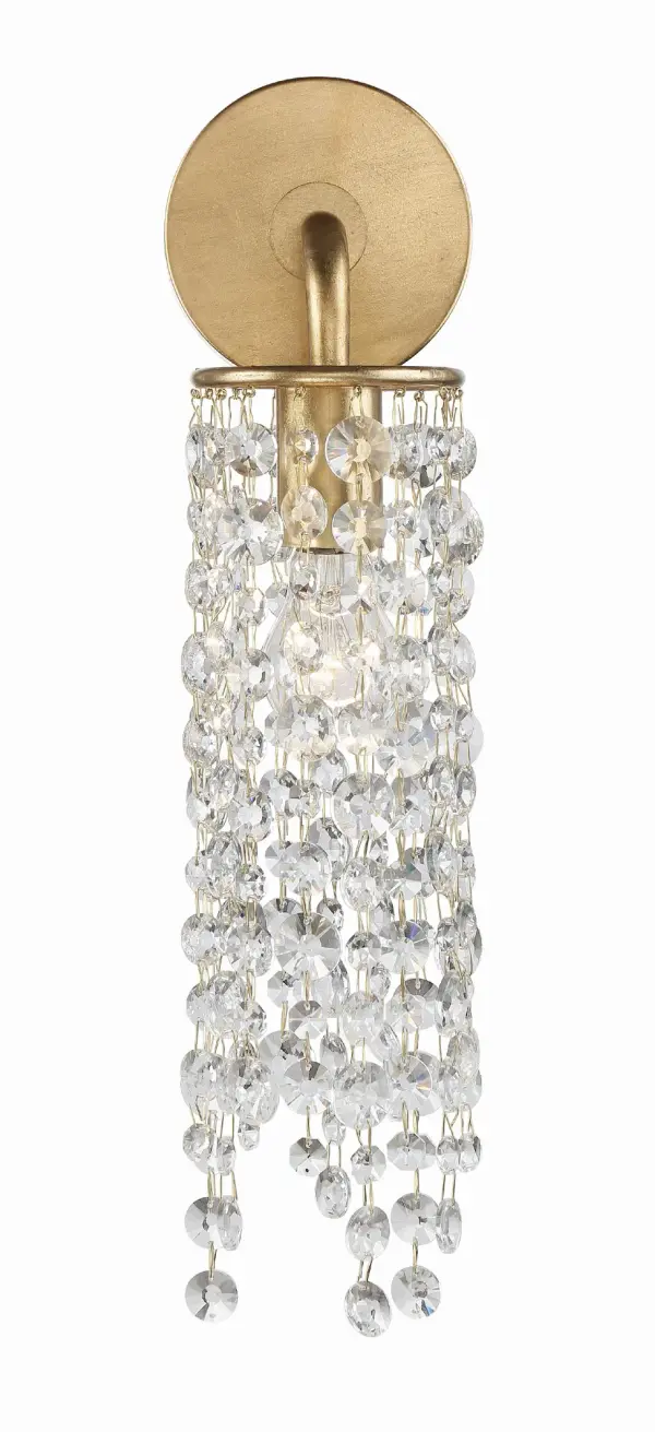 Gabrielle 4.75" Crystal Sconce in Antique Gold - Image 2