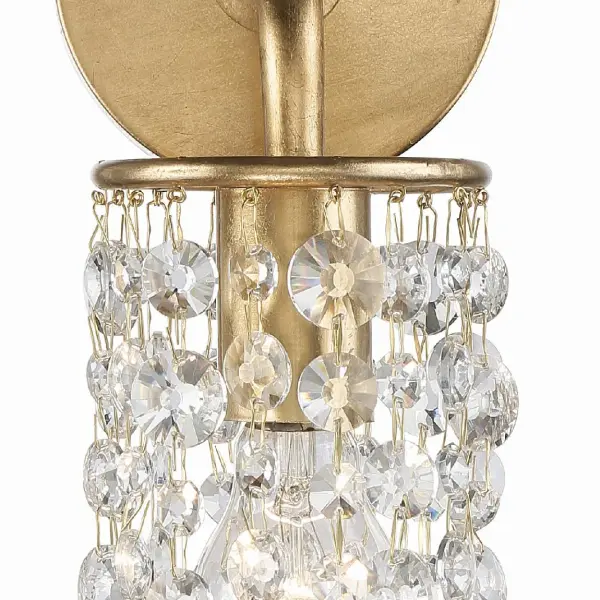 Gabrielle 4.75" Crystal Sconce in Antique Gold - Image 4