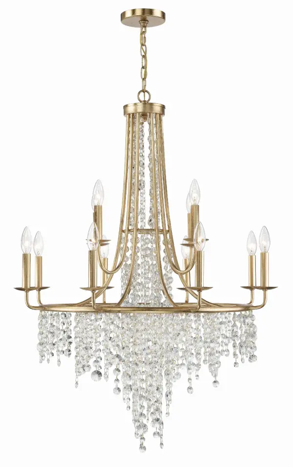 Gabrielle 30" Chandelier in Antique Gold - Image 1
