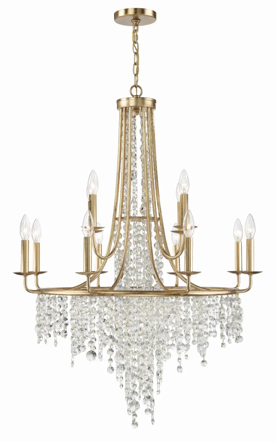 Gabrielle 30" Chandelier in Antique Gold - Image 1