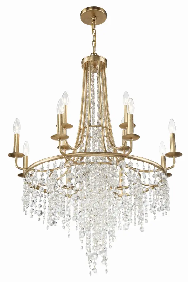 Gabrielle 30" Chandelier in Antique Gold - Image 2