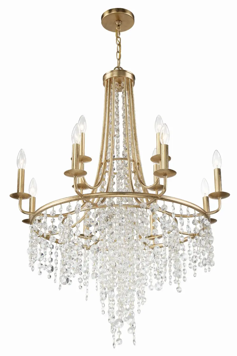Gabrielle 30" Chandelier in Antique Gold - Image 2