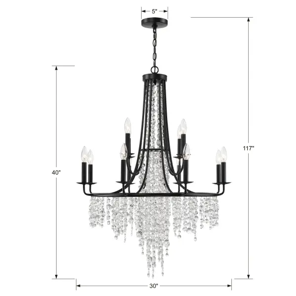 Gabrielle 30" Chandelier in Antique Gold - Image 13