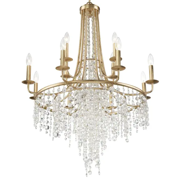 Gabrielle 30" Chandelier in Antique Gold - Image 3