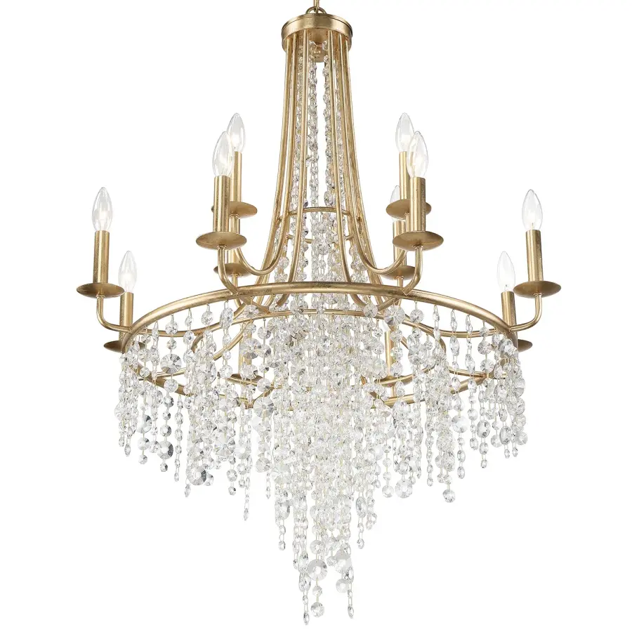 Gabrielle 30" Chandelier in Antique Gold - Image 3