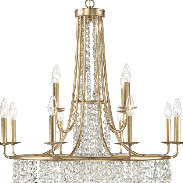 Gabrielle 30" Chandelier in Antique Gold - Image 4
