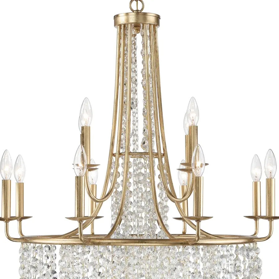 Gabrielle 30" Chandelier in Antique Gold - Image 4