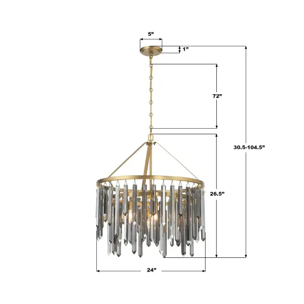 Gemma 24" Chandelier in Modern Gold - Image 7