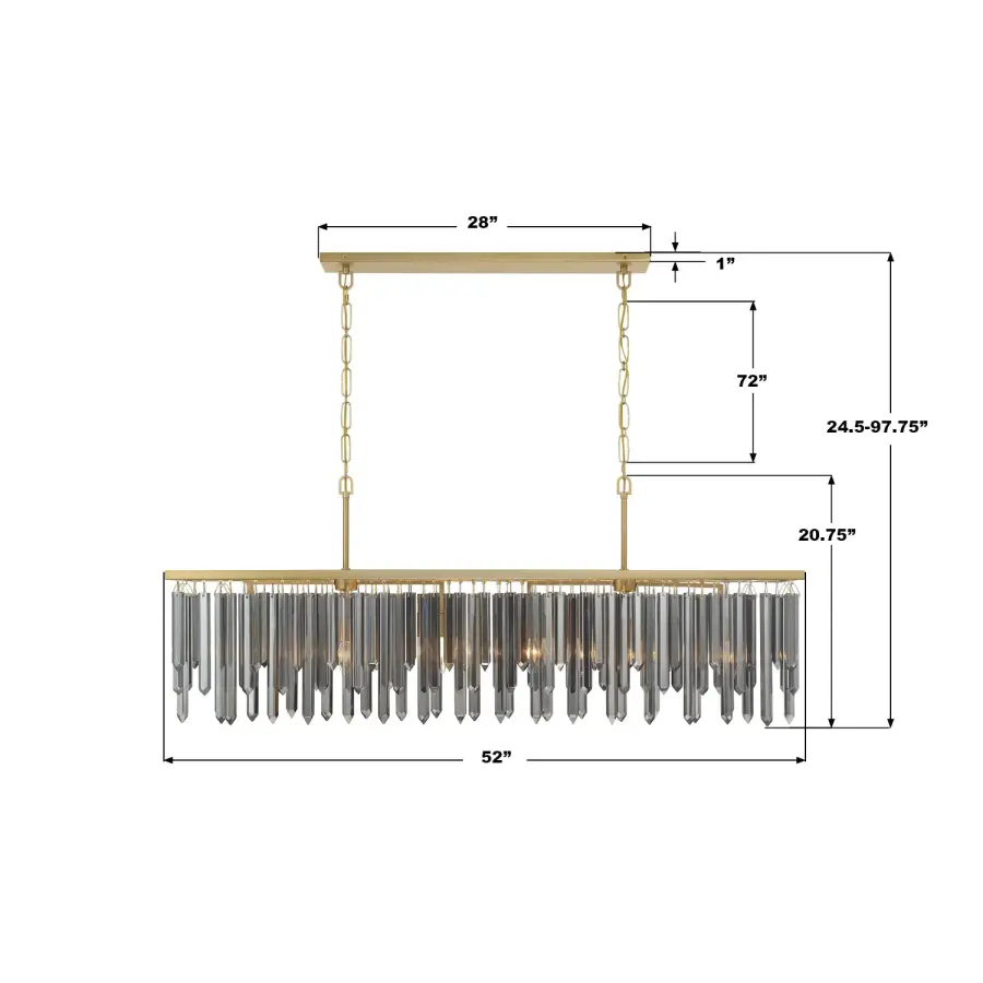 Gemma 52" Linear Chandelier - Image 7