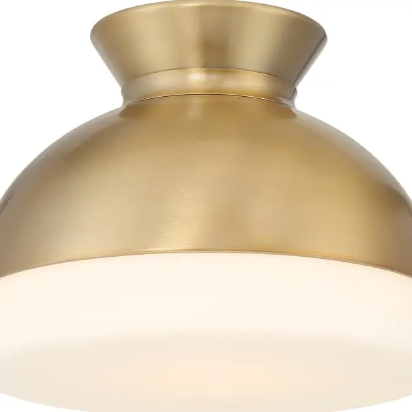 Designer Mid-Century Flush Mount with Timeless Two-Tone Appeal - Image 13