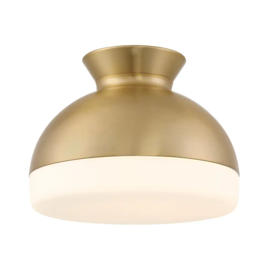 Designer Mid-Century Flush Mount with Timeless Two-Tone Appeal - Image 1