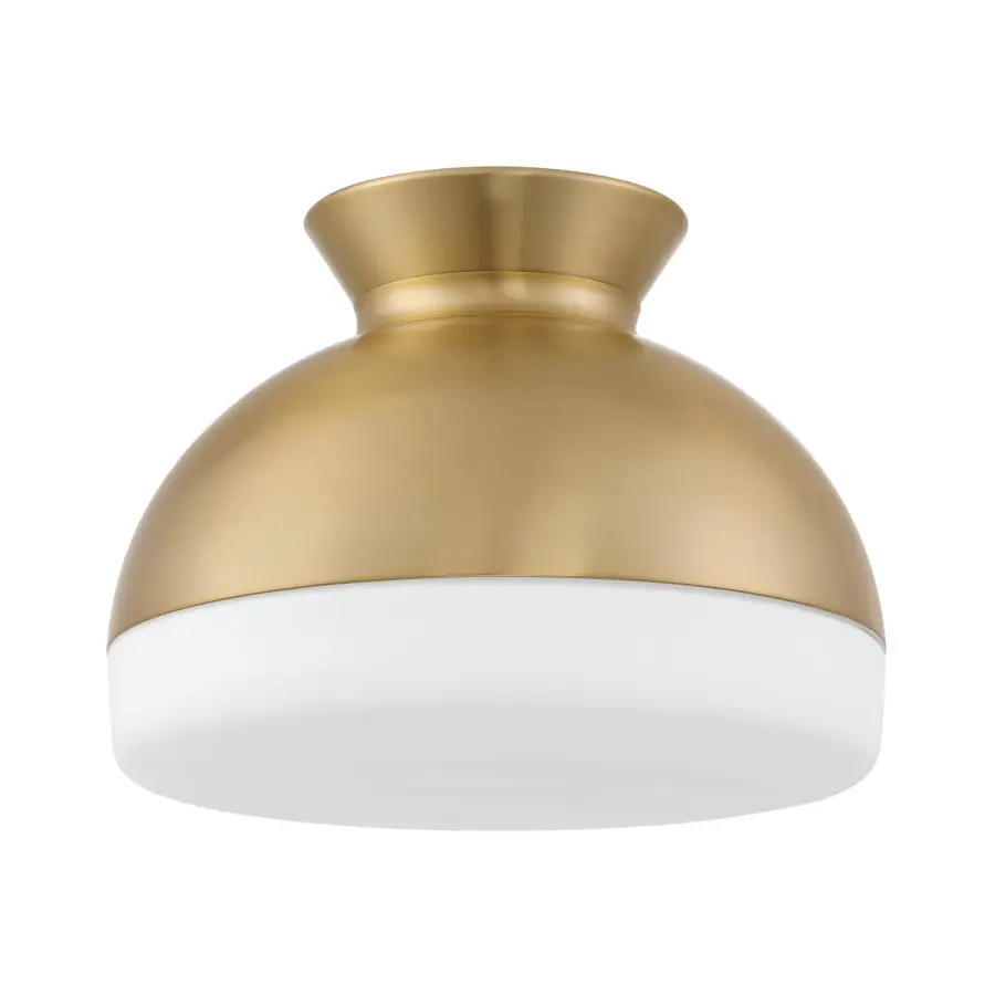 Designer Mid-Century Flush Mount with Timeless Two-Tone Appeal - Image 2