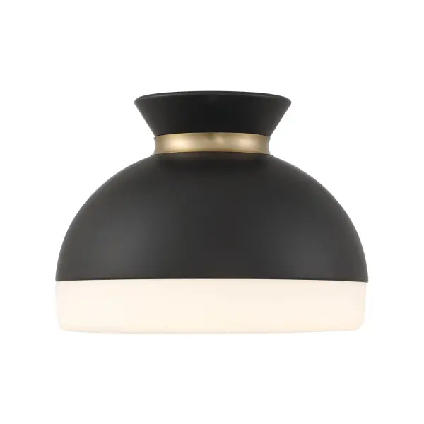 Designer Mid-Century Flush Mount with Timeless Two-Tone Appeal - Image 11