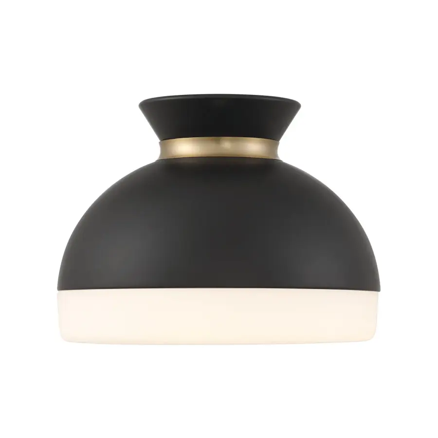 Designer Mid-Century Flush Mount with Timeless Two-Tone Appeal - Image 11