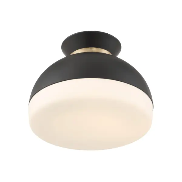 Designer Mid-Century Flush Mount with Timeless Two-Tone Appeal - Image 12
