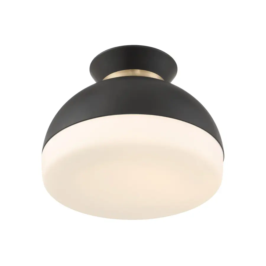 Designer Mid-Century Flush Mount with Timeless Two-Tone Appeal - Image 12