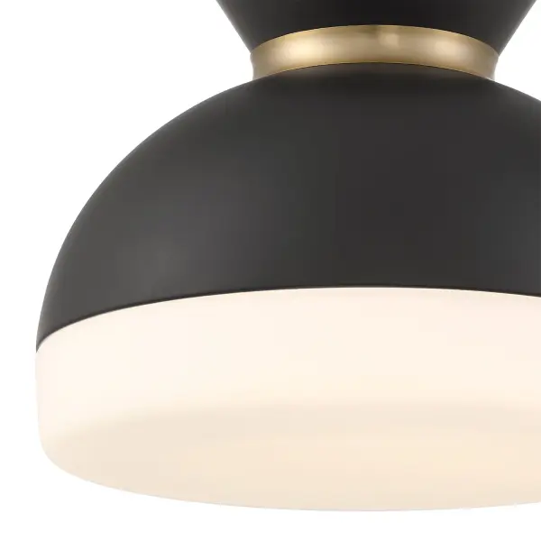 Designer Mid-Century Flush Mount with Timeless Two-Tone Appeal - Image 13