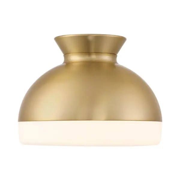 Designer Mid-Century Flush Mount with Timeless Two-Tone Appeal - Image 3