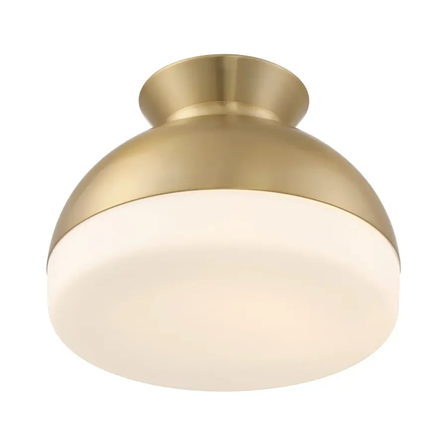 Designer Mid-Century Flush Mount with Timeless Two-Tone Appeal - Image 4