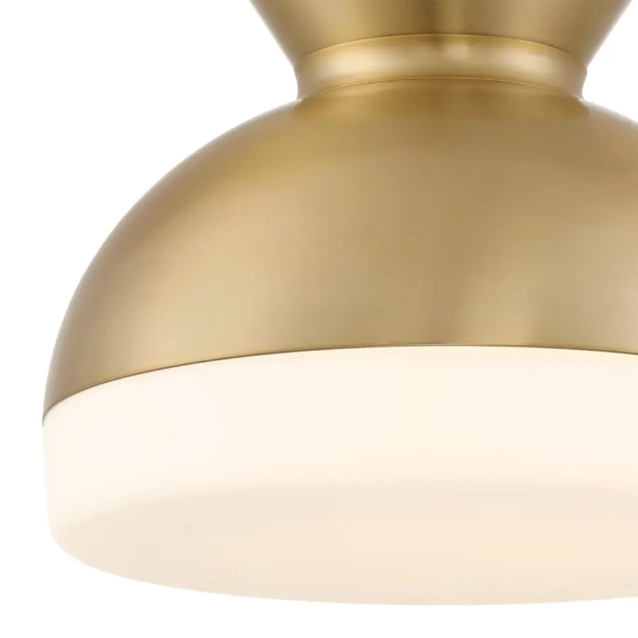 Designer Mid-Century Flush Mount with Timeless Two-Tone Appeal - Image 5
