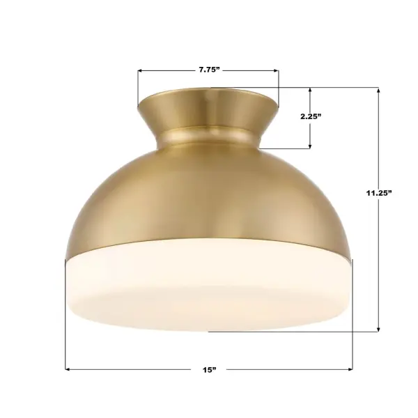 Designer Mid-Century Flush Mount with Timeless Two-Tone Appeal - Image 7