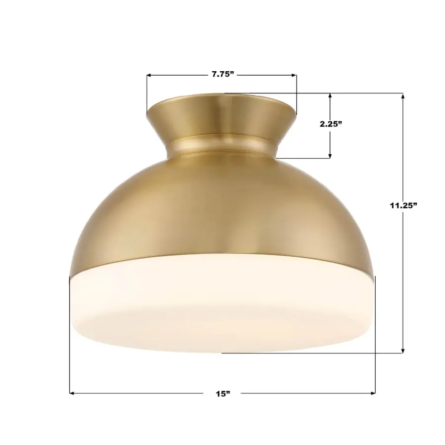 Designer Mid-Century Flush Mount with Timeless Two-Tone Appeal - Image 7
