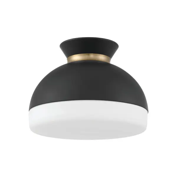 Designer Mid-Century Flush Mount with Timeless Two-Tone Appeal - Image 10