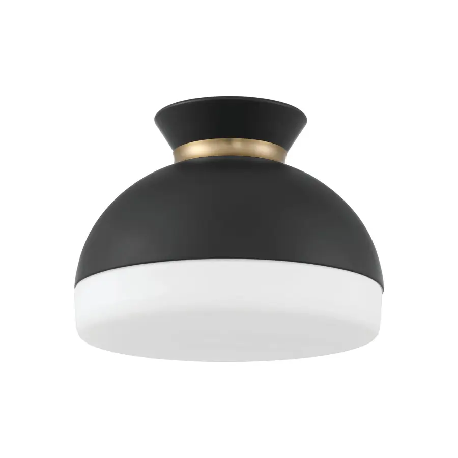 Designer Mid-Century Flush Mount with Timeless Two-Tone Appeal - Image 10