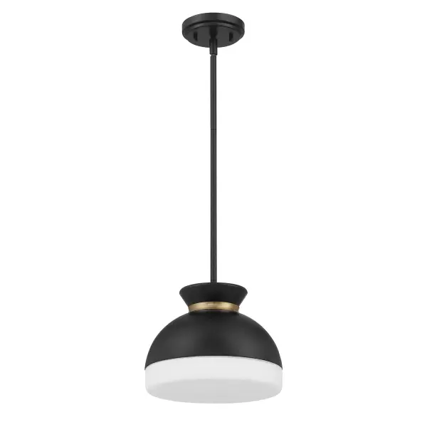 Designer Mid-Century Pendant with Timeless Two-Tone Appeal - Image 2