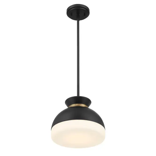 Designer Mid-Century Pendant with Timeless Two-Tone Appeal - Image 4