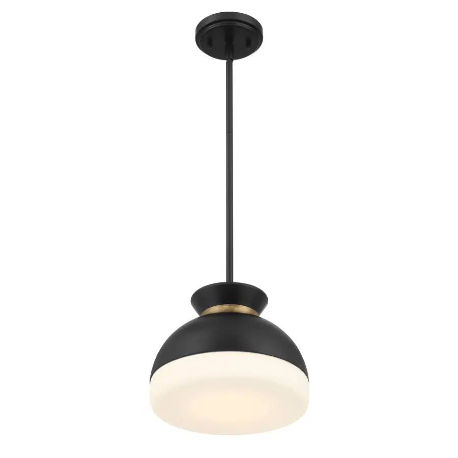 Designer Mid-Century Pendant with Timeless Two-Tone Appeal - Image 4