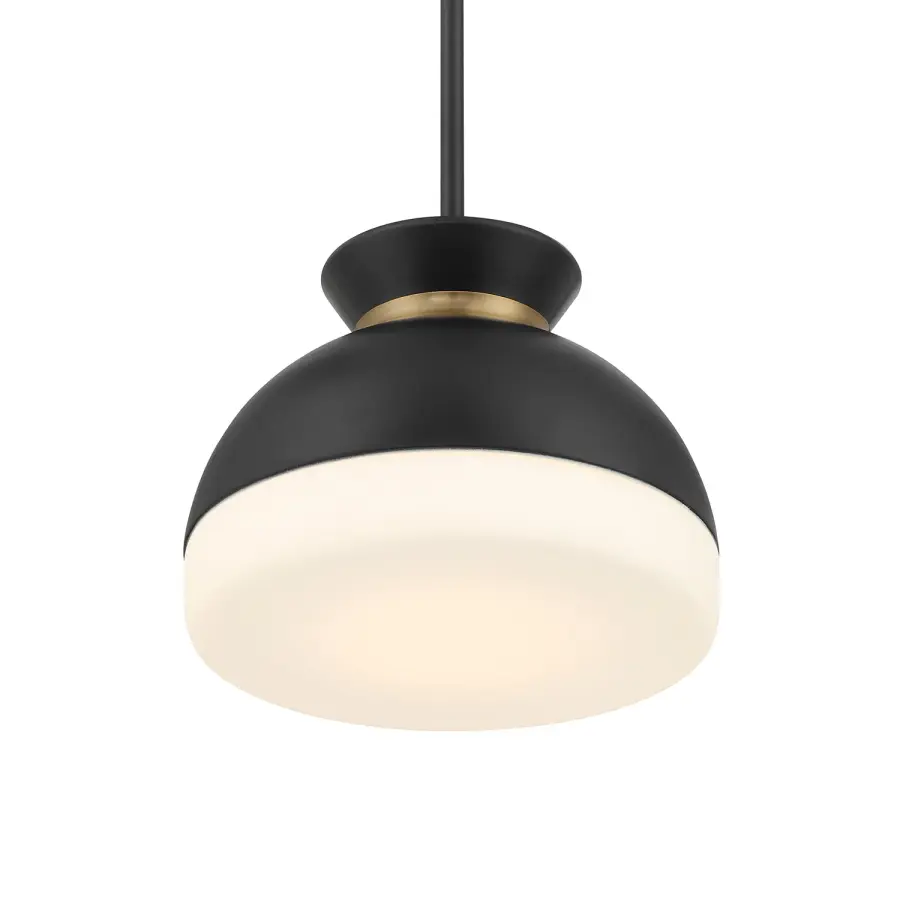 Designer Mid-Century Pendant with Timeless Two-Tone Appeal - Image 5