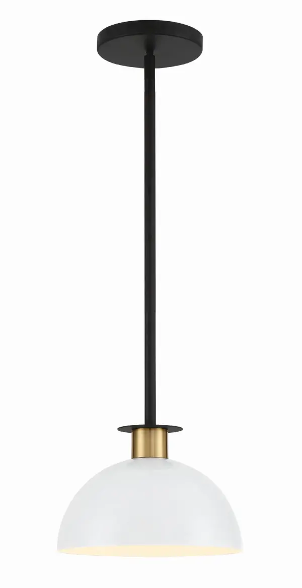 The Gigi 10" pendant brings fresh mid-century style with its striking black and gold finish combination. Perfect for kitchen islands, bathrooms, or hallways, this compact fixture delivers modern sophistication at an accessible price point.