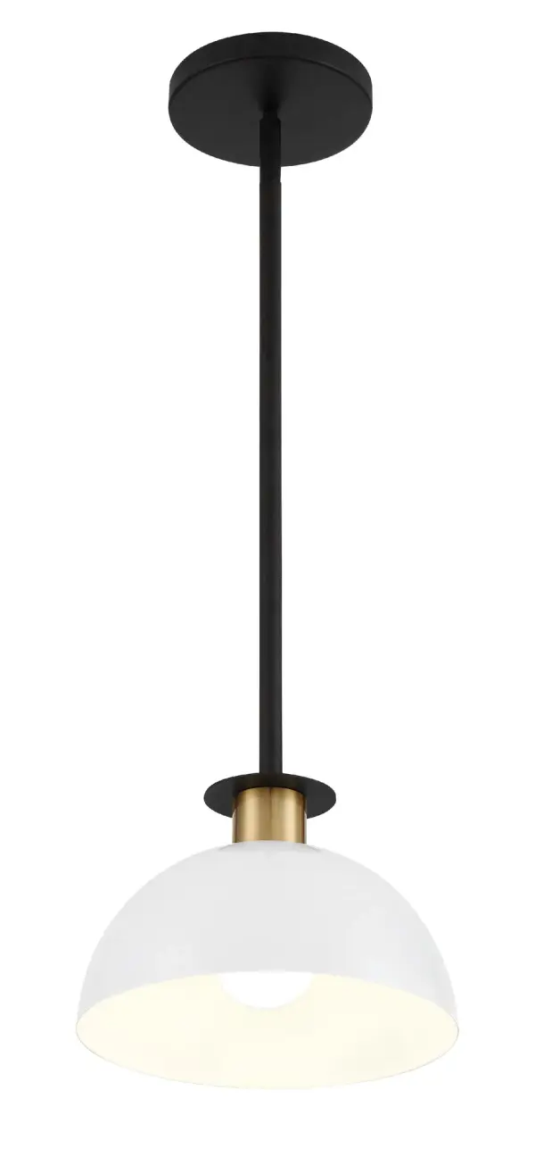 The Gigi 10" pendant brings fresh mid-century style with its striking black and gold finish combination. Perfect for kitchen islands, bathrooms, or hallways, this compact fixture delivers modern sophistication at an accessible price point. - alternate view