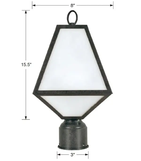 Glacier 8" Outdoor Post Light - Image 5
